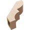 Ekena Millwork 5-inch W x 14-inch D x 14-inch H Ridgewood Rough Cedar Woodgrain TimberThane Knee Brace, Primed BRCUR05X14X14RIDRCPR - alternate 4